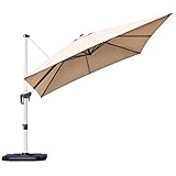 COSTWAY Sonnenschirm rechteckig 300 x 300 cm, groß...