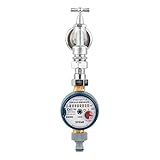 Wasserzähler mit Montageset für Zapfhahn/Wasserhahn,...