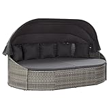 vidaXL Outdoor Sonneninsel mit Dach Gartenliege Liege...