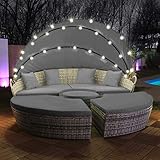 Swing & Harmonie Polyrattan Sonneninsel mit LED...